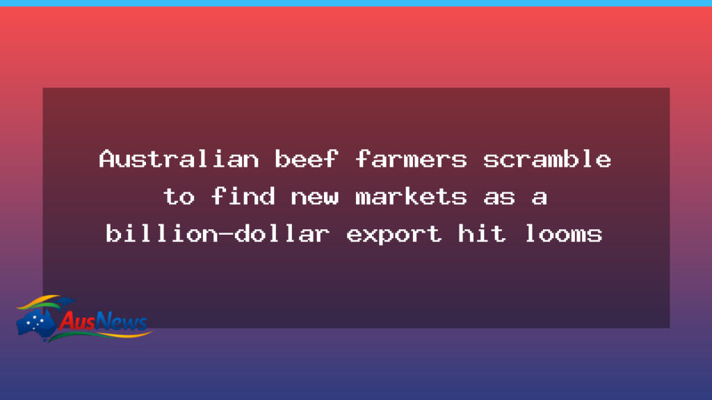 Australian beef farmers pivot to new markets as export value comes under pressure - australian beef farmers