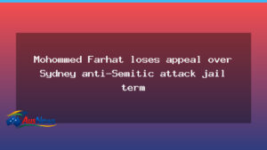 Farhat loses bid to overturn Sydney anti-Semitic attack sentence - farhat loses bid