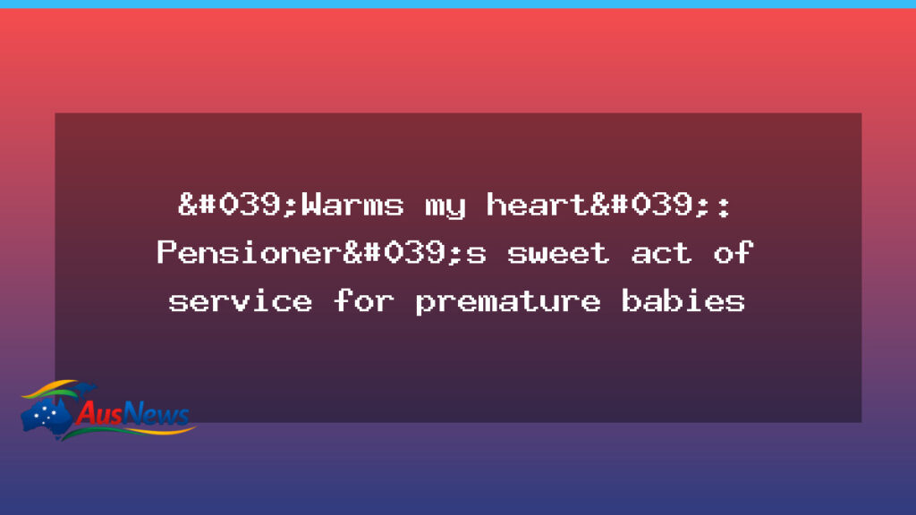 Pensioner crafts octopus toys to comfort premature babies in Sydney hospitals - pensioner crafts octopus