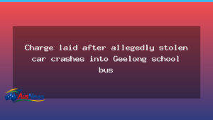 Geelong school bus crash: woman charged after stolen vehicle collision - geelong school bus