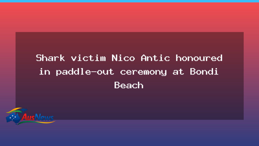 Bondi paddle-out honours Nico Antic after Sydney Harbour shark tragedy - bondi paddle-out honours