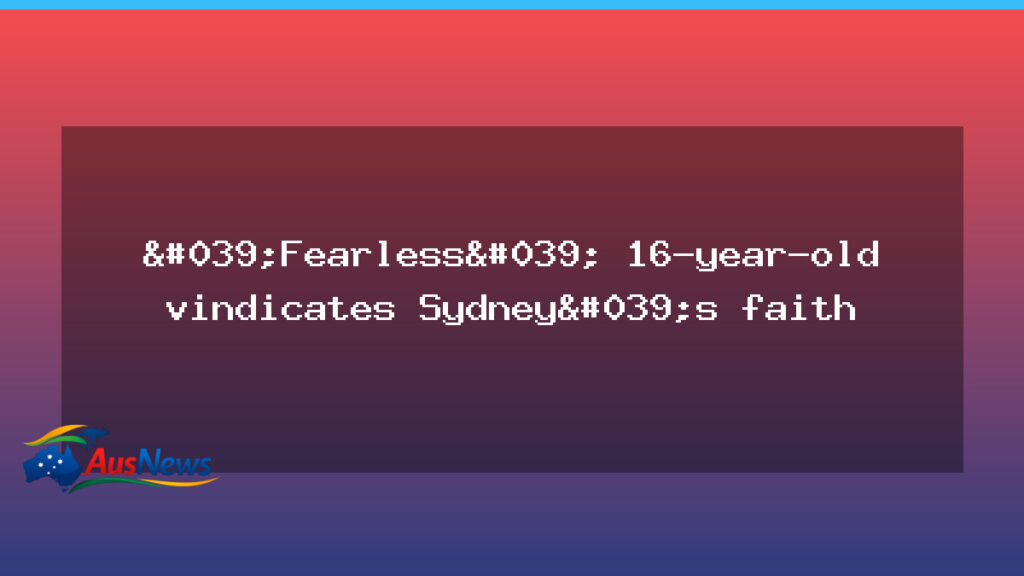 Fearless 16-year-old vindicates Sydney’s faith on A-League Men debut - fearless 16-year-old vindicates