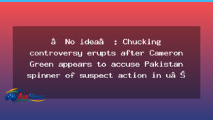 Chucking controversy after Green questions Pakistan spinner in Australian loss - chucking controversy after