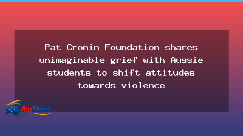 Pat Cronin Foundation uses grief to shape anti-violence education - pat cronin