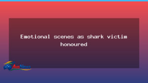 Emotional tributes in Sydney Harbour for a shark victim - emotional tributes sydney