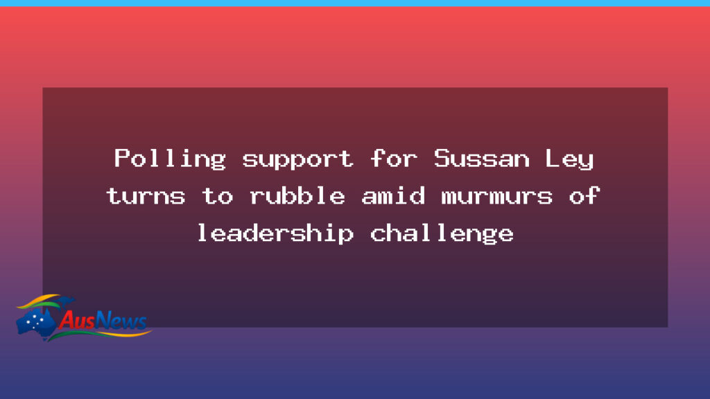 Polls signal trouble for Sussan Ley’s leadership amid murmurs - polls signal trouble