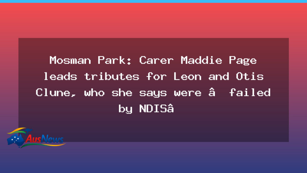 Mosman Park tragedy: tributes for Leon and Otis Clune as NDIS concerns emerge - western australia