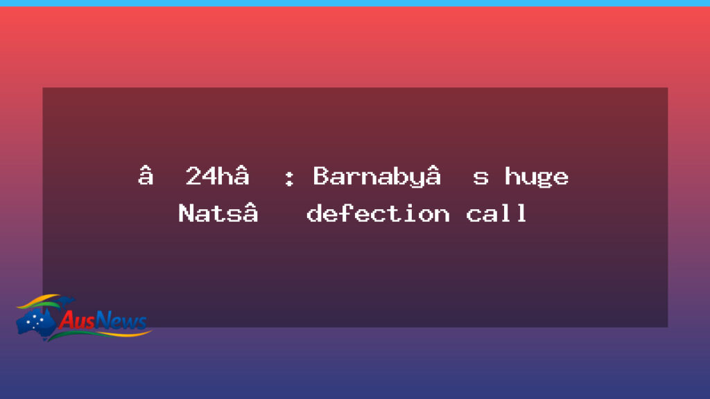 Joyce hints at Nats defection to One Nation as parliament returns - joyce hints nats