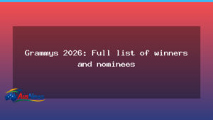 Grammys 2026: Winners and nominees revealed as Tame Impala claims early glory - grammys 2026 winners