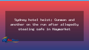 Sydney hotel heist: Gunman and accomplice on the run after safe theft in Haymarket - sydney hotel heist