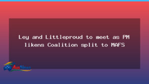 Ley and Littleproud meet as PM cites Coalition ructions in Canberra drama - ley littleproud meet