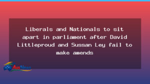 Liberals and Nationals sit apart in Parliament as Coalition split persists - liberals nationals sit