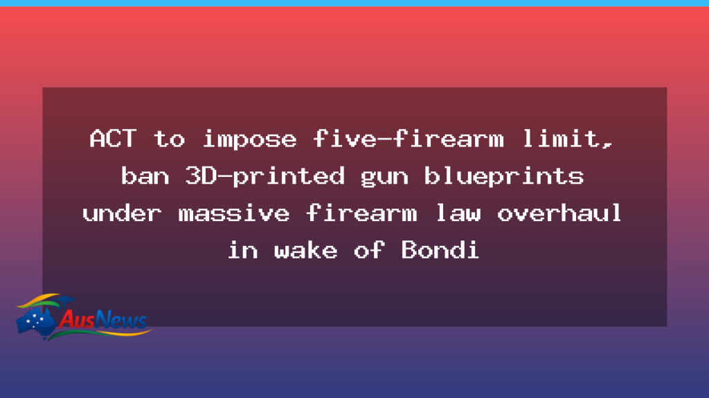 ACT unveils sweeping gun-law overhaul after Bondi attack - australian capital territory