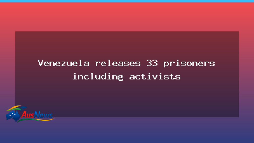 Venezuela frees 33 prisoners amid international pressure, including activists - venezuela frees prisoners