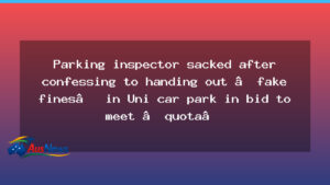 Parking inspector sacked after admitting to issuing fake fines in uni car park to meet quota - parking inspector sacked