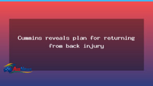 Cummins outlines plan for comeback from back injury - cummins outlines plan