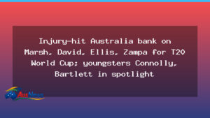 Injury-hit Australia turn to Marsh, Ellis and Zampa as Connolly and Bartlett loom for T20 World Cup - injury-hit australia turn