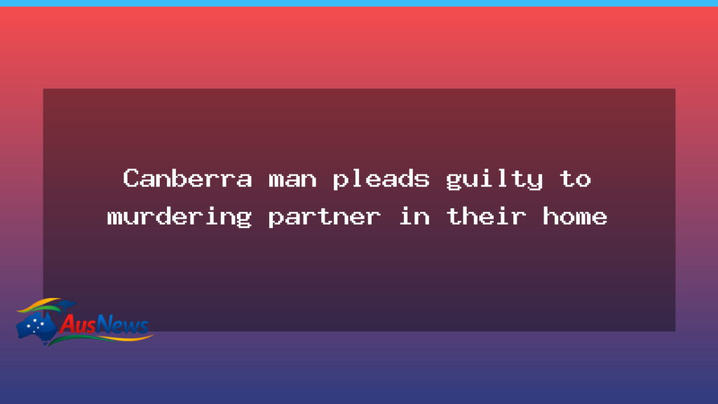 Canberra man pleads guilty to partner murder at home - canberra man pleads