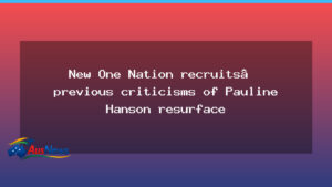 Fresh scrutiny as One Nation recruits past critiques surface - fresh scrutiny one