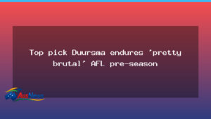 Top pick Willem Duursma battles gruelling AFL pre-season in Perth - top pick willem