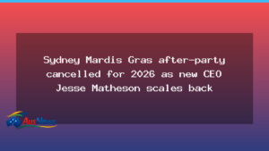 Sydney Mardis Gras after-party cancelled for 2026 as new CEO Jesse Matheson scales back - sydney mardis gras