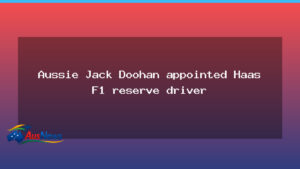 Australian F1 hopeful Jack Doohan lands Haas reserve driver role - australian hopeful jack
