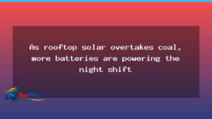 Rooftop solar drives the night shift as batteries power the grid - rooftop solar drives