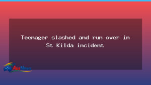 Teen slashed and run over in St Kilda incident prompts manhunt - teen slashed run