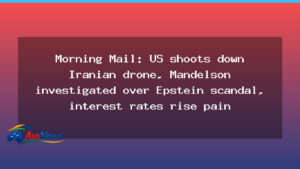 Drone incident, Mandelson probe, and rising rates frame a global and Australian news day - drone incident mandelson