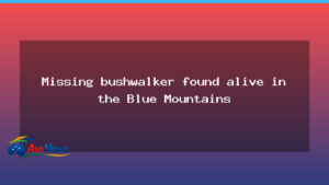 71-year-old bushwalker located alive after Blue Mountains search - 71-year-old bushwalker located