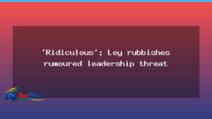 Ley dismisses leadership threat as coalition unity test - ley dismisses