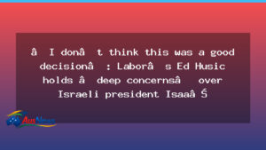 Labor MP Ed Husic raises deep concerns over Herzog visit to Australia - labor husic raises