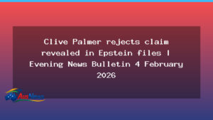 Clive Palmer rejects Epstein claim as health disparities and Asian Cup bid take centre stage - clive palmer rejects