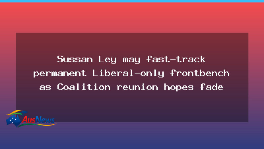 Ley weighs permanent Liberal frontbench as Coalition reunion fades - ley weighs permanent