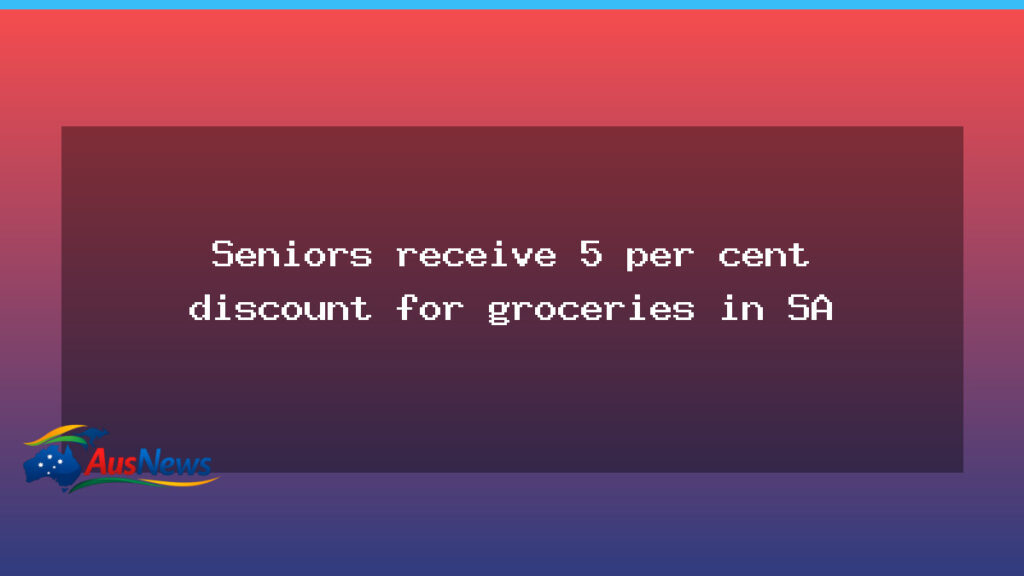 SA seniors gain 5% grocery discount at Romeo’s Foodland stores - seniors gain grocery