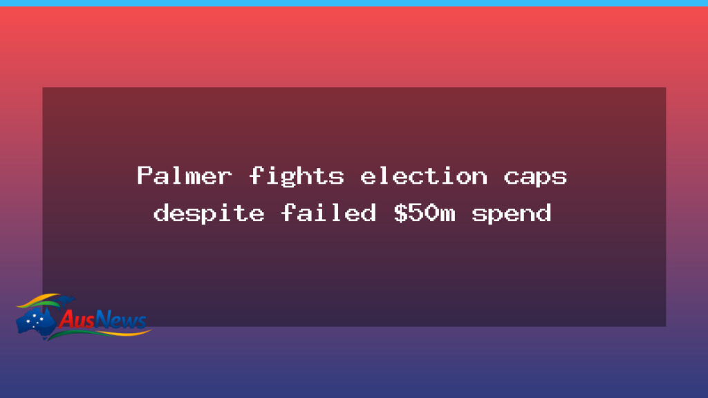Palmer challenges election-cap rules after failed $50m spend - palmer challenges election-cap