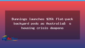 Bunnings unveils flat-pack backyard pods as housing stress grows - bunnings unveils flat-pack