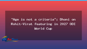 Dhoni backs Rohit and Kohli for 2027 ODI World Cup, says age isn’t a barrier - dhoni backs rohit