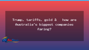 Trump tariffs, gold and Australia’s big miners in earnings season - trump tariffs gold