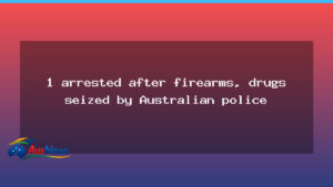 One man arrested as NSW police seize firearms and drugs in raid north of Sydney - one man arrested