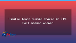 Smylie leads Aussie charge in LIV Golf season opener - smylie leads aussie