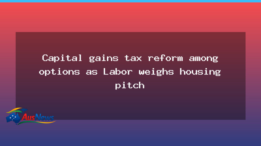 Labor weighs housing policy push as CGT reform options surface - labor weighs housing