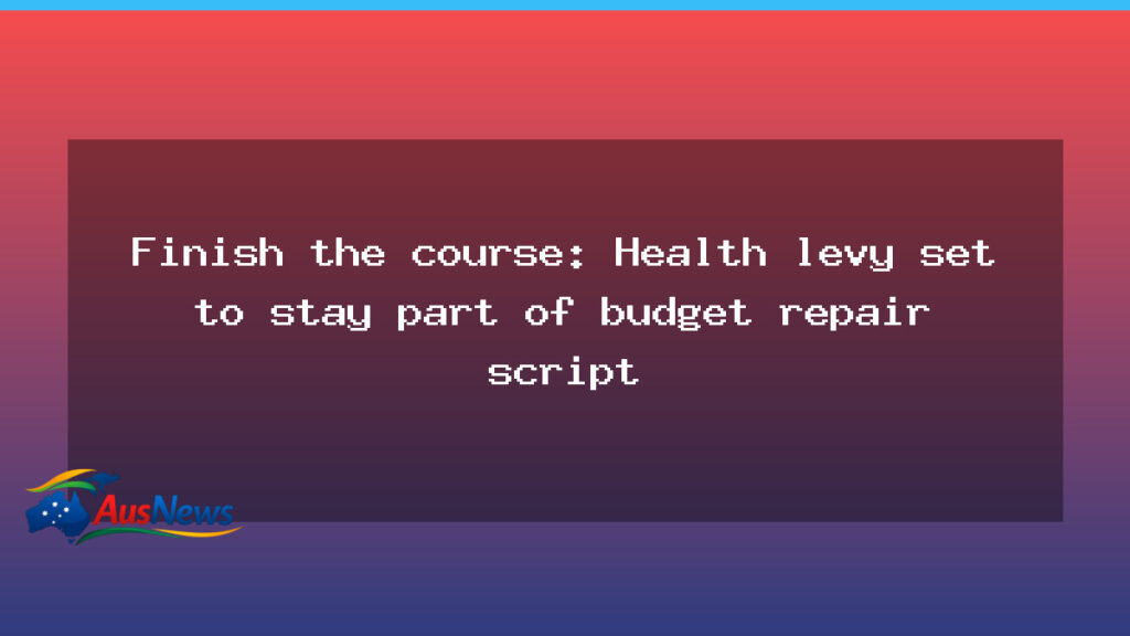 ACT health levy to remain part of budget repair plan after Commonwealth funding deal - act health levy