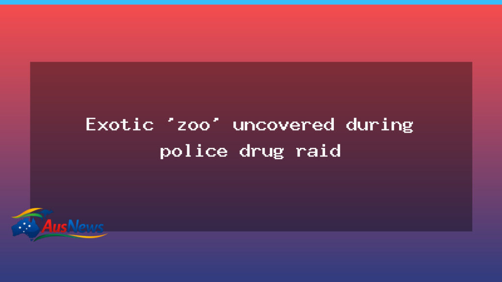 Covert WA drug raid uncovers makeshift exotic zoo at home - covert drug raid