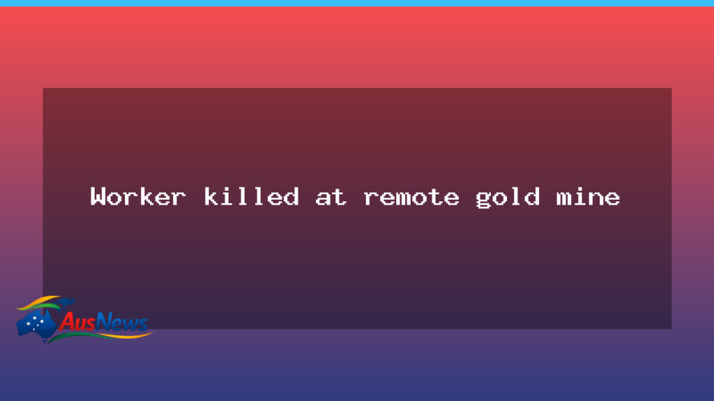 Worker dies at remote NT gold mine after winch fault suspected - northern territory