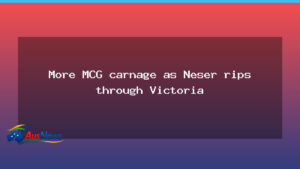 Neser Sparks Queensland Attack at the MCG in Shield Opener - neser sparks queensland