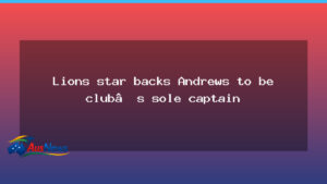 Cameron backs Harris Andrews as Lions sole captain ahead of leadership group reveal - cameron backs harris