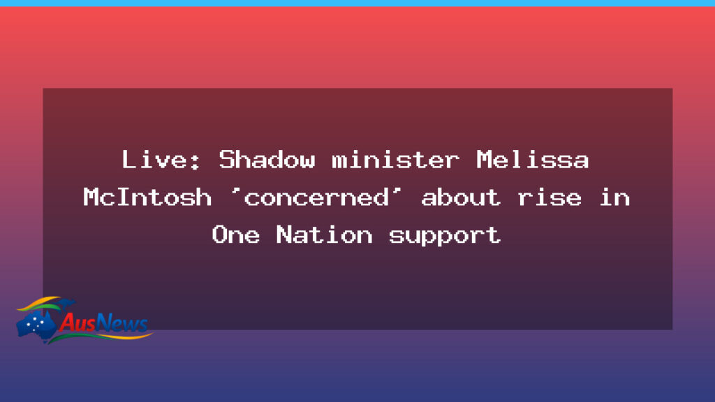 Shadow minister McIntosh wary as One Nation gains ground in latest poll - shadow minister mcintosh