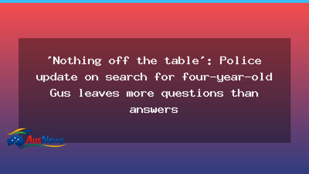 Police Update on Gus Lamont Search Leaves Questions and Uncertainty - police update gus