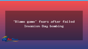 Tension rises after thwarted Invasion Day attack sparks debate - tension rises after